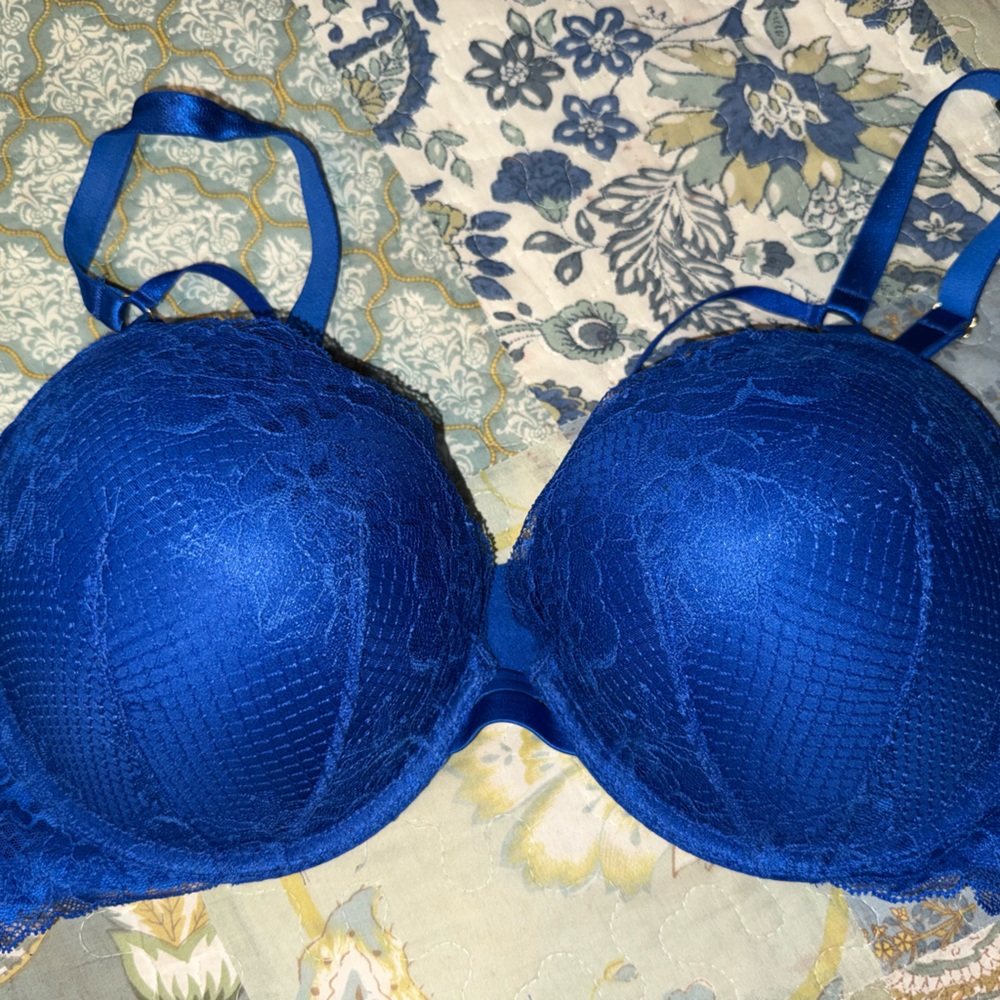 Vibrant Blue Lace Bra